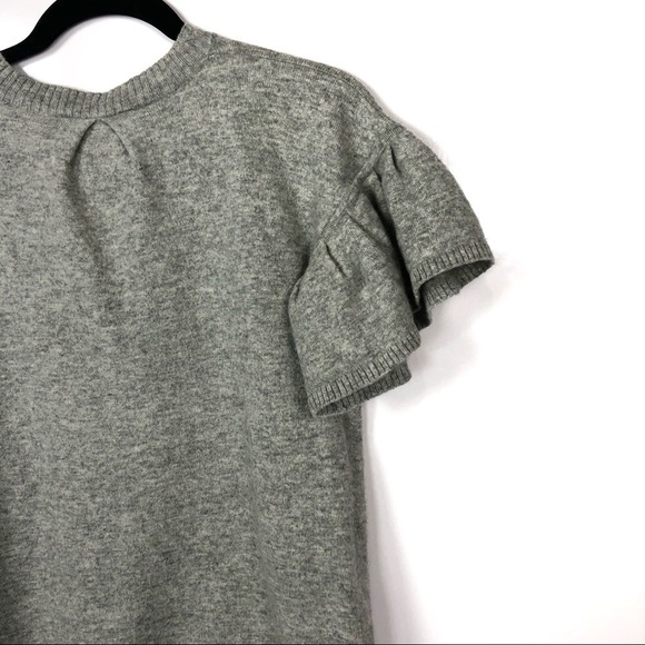 BCBGMaxAzria Flutter Sleeve Lambs Wool Sweater S - Picture 6 of 9